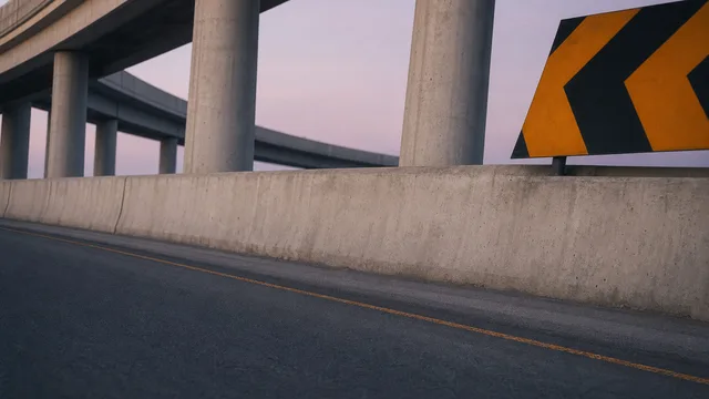 Original overpass: The concrete highway at dusk from the viral clip